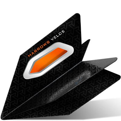 Harrows Velos Dart Flight mit Raketenflügel Aerodynamik Orange