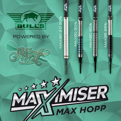 BULLS Soft Darts Bull´s powered by Shot Darts Max Hopp Brass Messing Softtip Darts Softdart 20 g