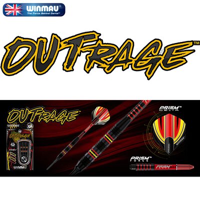 Winmau Soft Darts Outrage Brass Messing Schwarz Softtip Dart Softdart 18 g