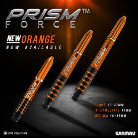 Winmau Prism Force Shaft mit Edelstahl Ring S Kurz Orange