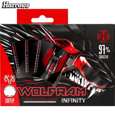 Harrows Soft Darts Wolfram Infinity 97% Tungsten Softtip Dart Softdart 18 g