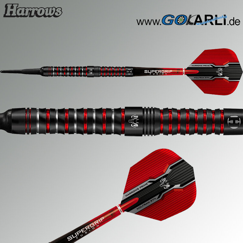 Fléchettes Harrows En Tungstène 97% - 26 G - Avec Ailettes Marathon, Tiges Speedline Et étui Rigide
