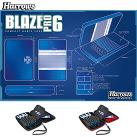 Harrows Blaze PRO 6 Darttasche Dartcase Dartbox Wallet Rot