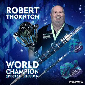 Red Dragon Steel Darts Robert Thornton Seniors World Champion Cobalt SE The Thorn 90% Tungsten Steeltip Dart Steeldart 24 g