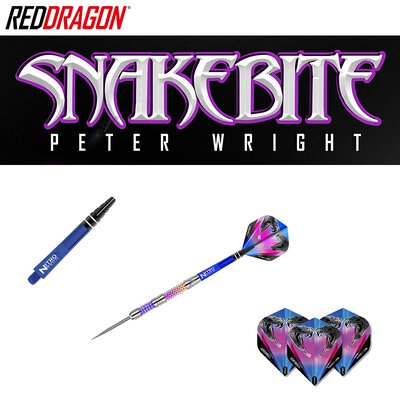 Red Dragon Steel Darts Peter Wright Snakebite Rainbow Mamba Steeltip Dart Steeldart 22 g