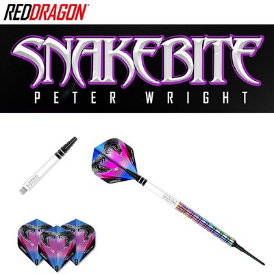 Red Dragon Soft Darts Peter Wright Snakebite 1 Softtip Dart Softdart 18 g