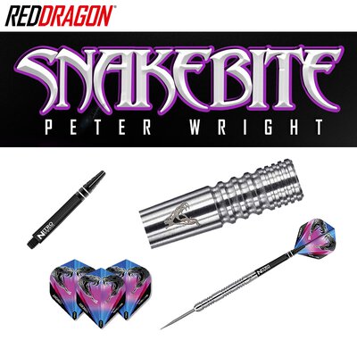 Red Dragon Steel Darts Peter Wright Snakebite Euro 11 Steeltip Dart Steeldart