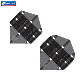 Unicorn Ultra Fly 100 Gary Anderson Black Flights Form / Shape Big Wing