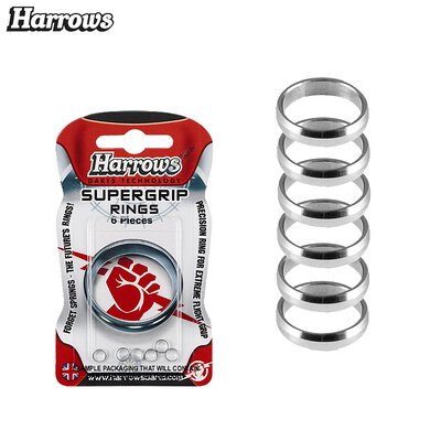 Harrows Supergrip Spare Rings Shaft Ringe 6 Stück Silber