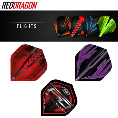 Red Dragon Black Dart Flight Darts 2020Edition Flights Hardcore XT Orange 6x 