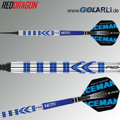 Red Dragon Soft Darts Gerwyn Price PVD Blue 90% Softtip Dart Softdart 22 g