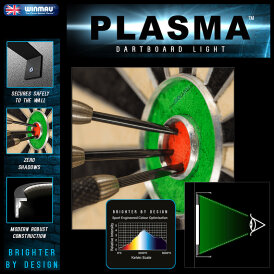 "Verpackung beschädigt" - Winmau Plasma Dartboard Light Dartboardbeleuchtung Dartscheiben Licht