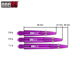 one80 Proplast Vice Shaft mit Federring Klar M Mittel