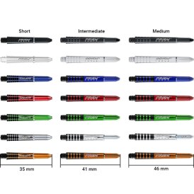 Winmau Prism Force Shaft mit Edelstahl Ring 3er Set verschiedene Farben und Längen