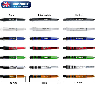 Winmau Prism Force Shaft mit Edelstahl Ring 5er Set S Kurz Weiß & 1 3er Set GOKarli Flights