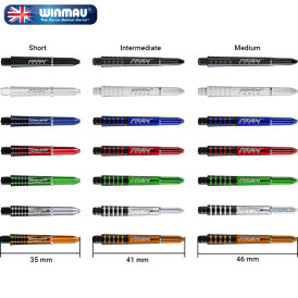 Winmau Prism Force Shaft mit Edelstahl Ring 5er Set S...