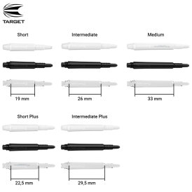8 Flight Dart Shaft Regular Fixed Design 2019 Weiß M Mittel