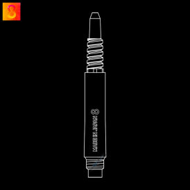 8 Flight Dart Shaft Regular Fixed Design 2019 Weiß M Mittel