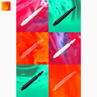 8 Flight Dart Shaft Regular Spin Shaft verschiedene Farben und Längen Design 2019