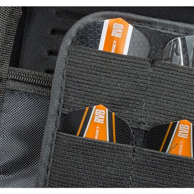 Target Takoma XL Blau Wallet Darttasche Dartcase Dartbox & 2 Set Pro Grip Shaft IM Schwarz & GOKarli Flights