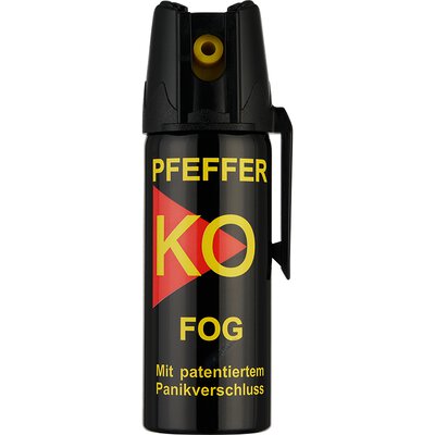 Pfeffer-KO FOG Mit 11 % OC und über 2,5 Mio SHU´s Sprühnebel Pfefferspray 50 ml mit Panikverschluss
