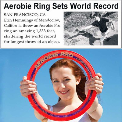 Aerobie PRO Wurfring Flying Ring 32 cm & Aerobie Sprint Wurfring Flying Ring 25 cm Set Pro Gelb / Sprint Orange