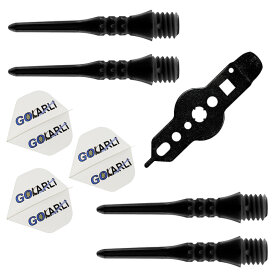 Target Pixel Tip Softdart Spitze Soft Tip 2BA 100 Stück & Dartschlüssel & GOKarli Flights
