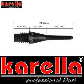Karella PRO-TIP Pixel Tip Softdart Spitze Soft Tip 2BA Schwarz 100 Stück