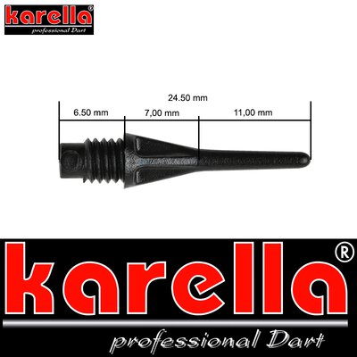 Karella PRO-TIP Pixel Tip Softdart Spitze Soft Tip 2BA Schwarz 1000 Stück