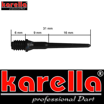 Karella Keypoint-Special Pixel Tip Softdart Spitze Soft Tip 2BA Blau 100 Stück