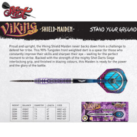 Shot Steel Dart Viking Shield Maiden 90% Tungsten Steeltip Darts Steeldart 27 g