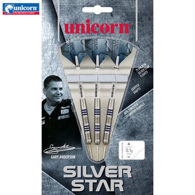 Unicorn Steel Darts Gary Anderson Silver Star Phase 4 Steeltip Darts Steeldart