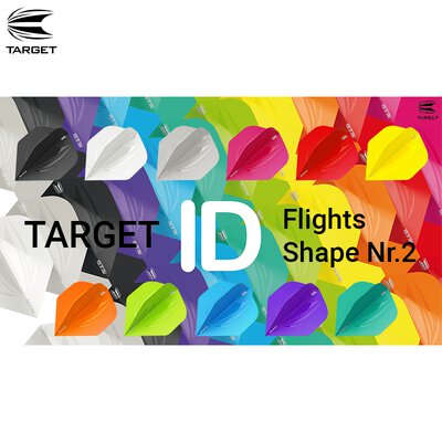 Target ID Pro Ultra Dart Flight Dartflight Flightform / Shape Nr.2 Design 2019 Schwarz
