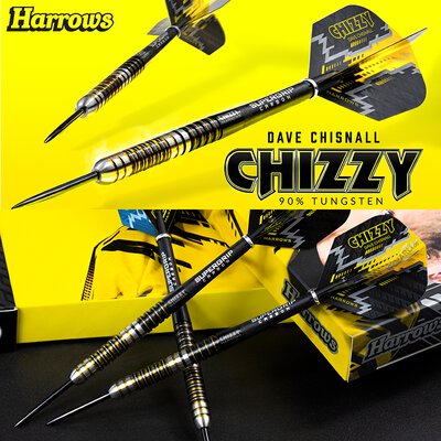 Harrows Steel Darts Dave Chisnall Chizzy 90% Tungsten Steeltip Dart Steeldart 22 g
