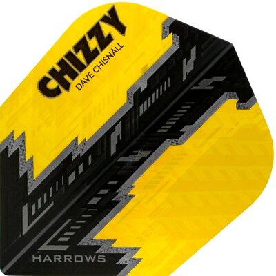 Harrows Dave Chisnall Chizzy Prime Dart Flight speziell laminiert Designs 2019 Chizzy Gelb