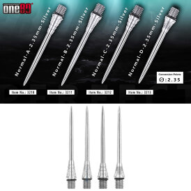 one80 Normal Steel Tip Schraubspitzen Wechselspitzen Conversion Point Modell A Schwarz