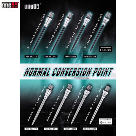 one80 Normal Steel Tip Schraubspitzen Wechselspitzen Conversion Point Modell D Schwarz