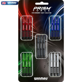 Winmau Prism 1.0 / Force Shaft Collection Shaft mit Edelstahl Ring verschiedene Designs