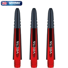 Winmau Vecta Shaft Composite mit leichtem aluminiumlegierten Top S Kurz Rot