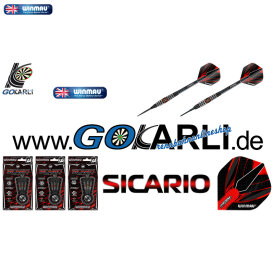 Winmau Steel Darts Sicario 90% Tungsten Steeltip Dart Steeldart 25 g