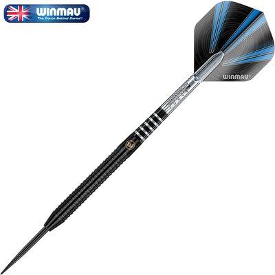 Winmau Steel Darts Sabotage Onyx Black 90% Tungsten Steeltip Dart Steeldart 24 g