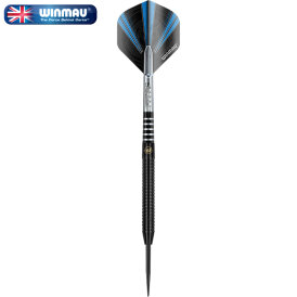 Winmau Steel Darts Sabotage Onyx Black 90% Tungsten Steeltip Dart Steeldart 26 g