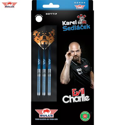 BULLS Soft Darts Karel Sedlacek Evil Charlie Matchdart 90% Tungsten Softtip Darts Softdart