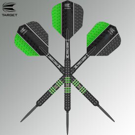 Target Steel Darts Vapor8 Black SWISS Point 80% Tungsten Steeltip Darts Steeldart 22 g