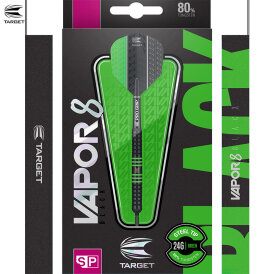 Target Steel Darts Vapor8 Black SWISS Point 80% Tungsten Steeltip Darts Steeldart 22 g