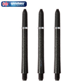 Winmau Carbon Karbon Fibre Reinforced Polymer Kohlefaserverstärkt Shaft mit Feder Ring XS Extra Kurz