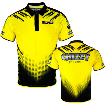 Harrows Darts Dave Chisnall Chizzy Signature Shirt Matchshirt Dart Shirt Trikot Design 2020 Größe XL