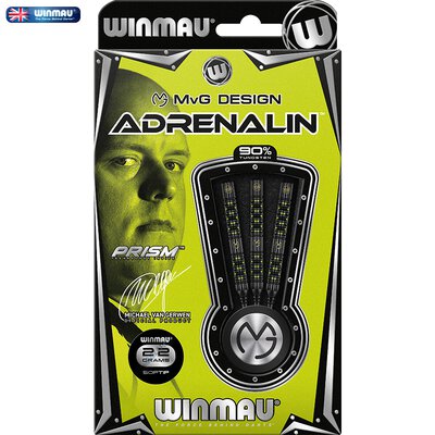 Winmau Soft Darts MvG Michael van Gerwen Adrenalin 90% Tungsten Softtip Dart Softdart 22 g