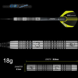 Winmau Soft Darts MvG Michael van Gerwen Authentic 85% Tungsten Softtip Dart Softdart 20 g