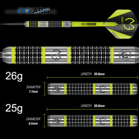 Winmau Steel Darts MvG Michael van Gerwen Aspire 80% Tungsten Steeltip Dart Steeldart 21 g